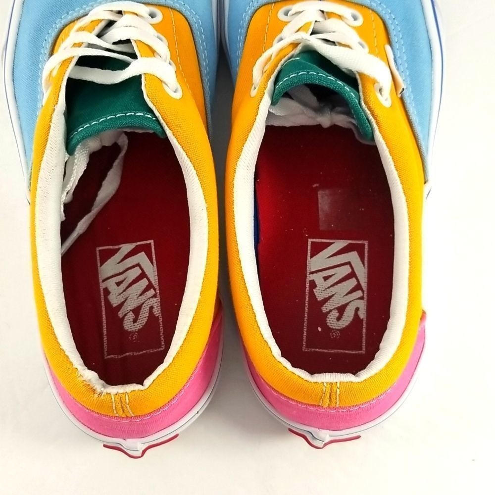 Vans‎ Era Colorblock Sneakers Blue Yellow Pink Green Multi Color Low Top Shoes - Picture 6 of 6